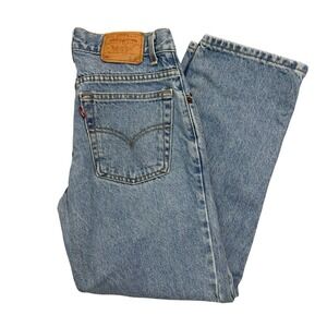 Vintage Y2K Levi's 550 2000 Husky W 30 L 26 Short Girl Summer Jeans Straight Leg